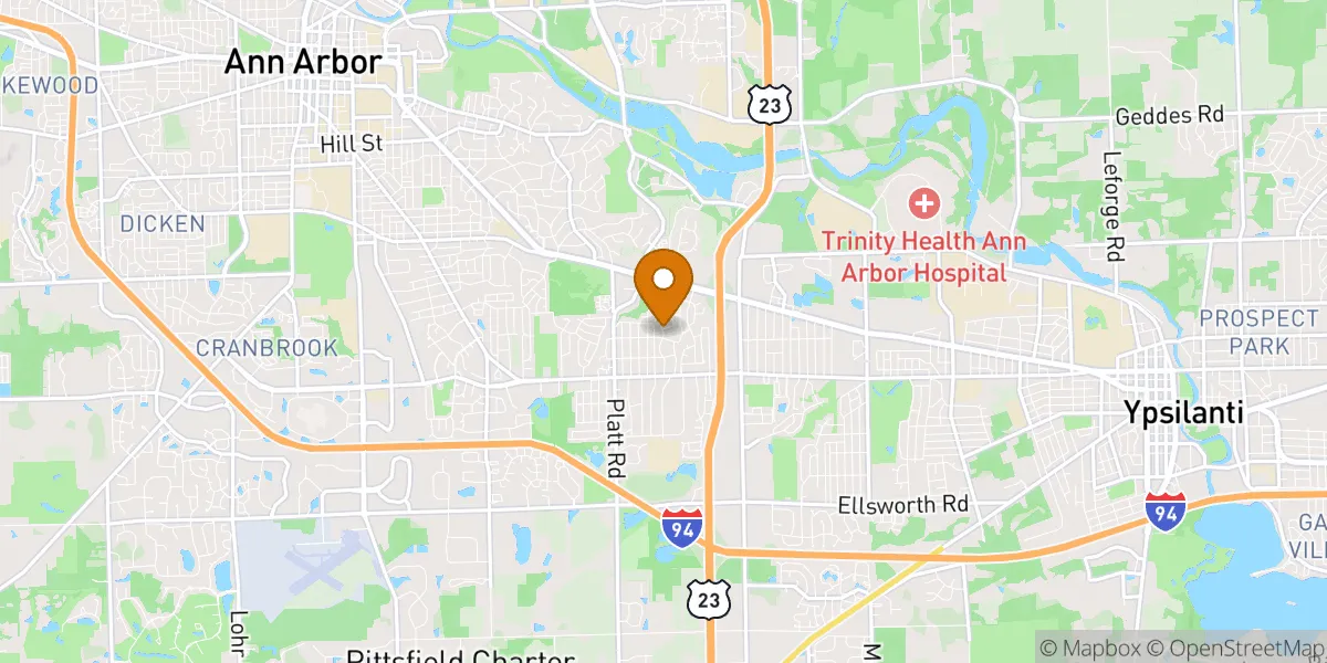 neighborhood map in Ann Arbor, MI